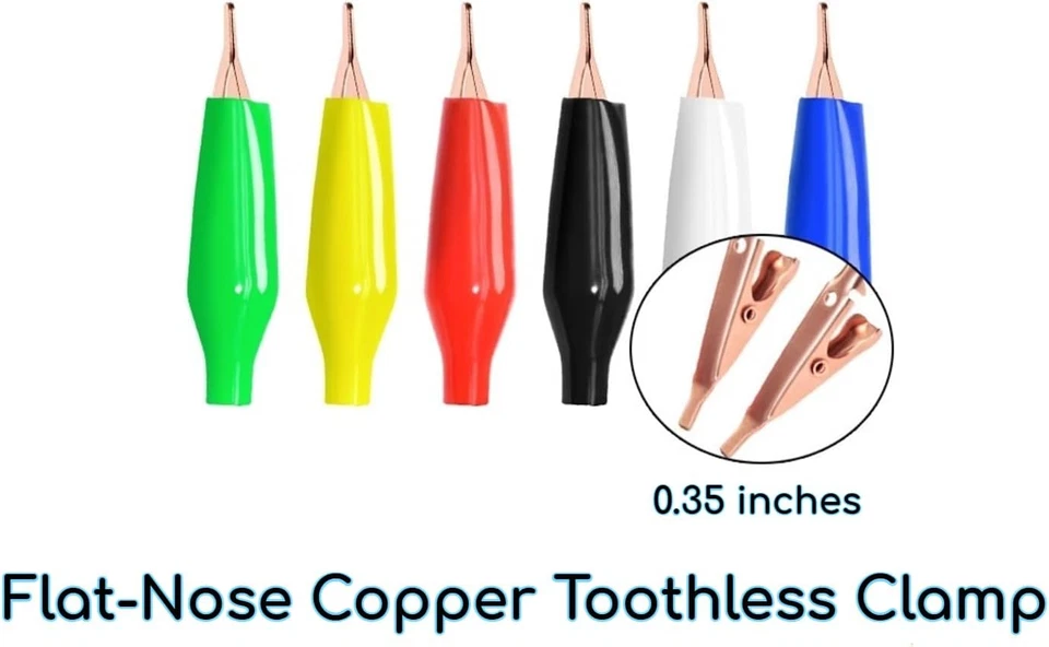 Pack of 50 Micro Toothless Flat Alligator Test Copper Clips Prototyping Solderin - Image 4 of 4