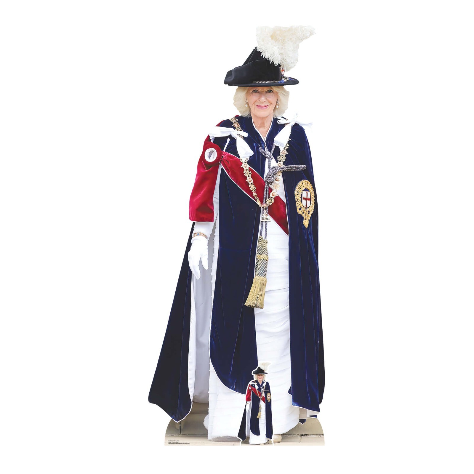 Camilla Queen Consort Lifesize Cardboard Cutout Royal Family Garter Free Mini