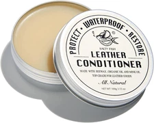 All-Natural Leather Conditioner - Mink Oil & Beeswax, Protects & Softens, 3.53oz