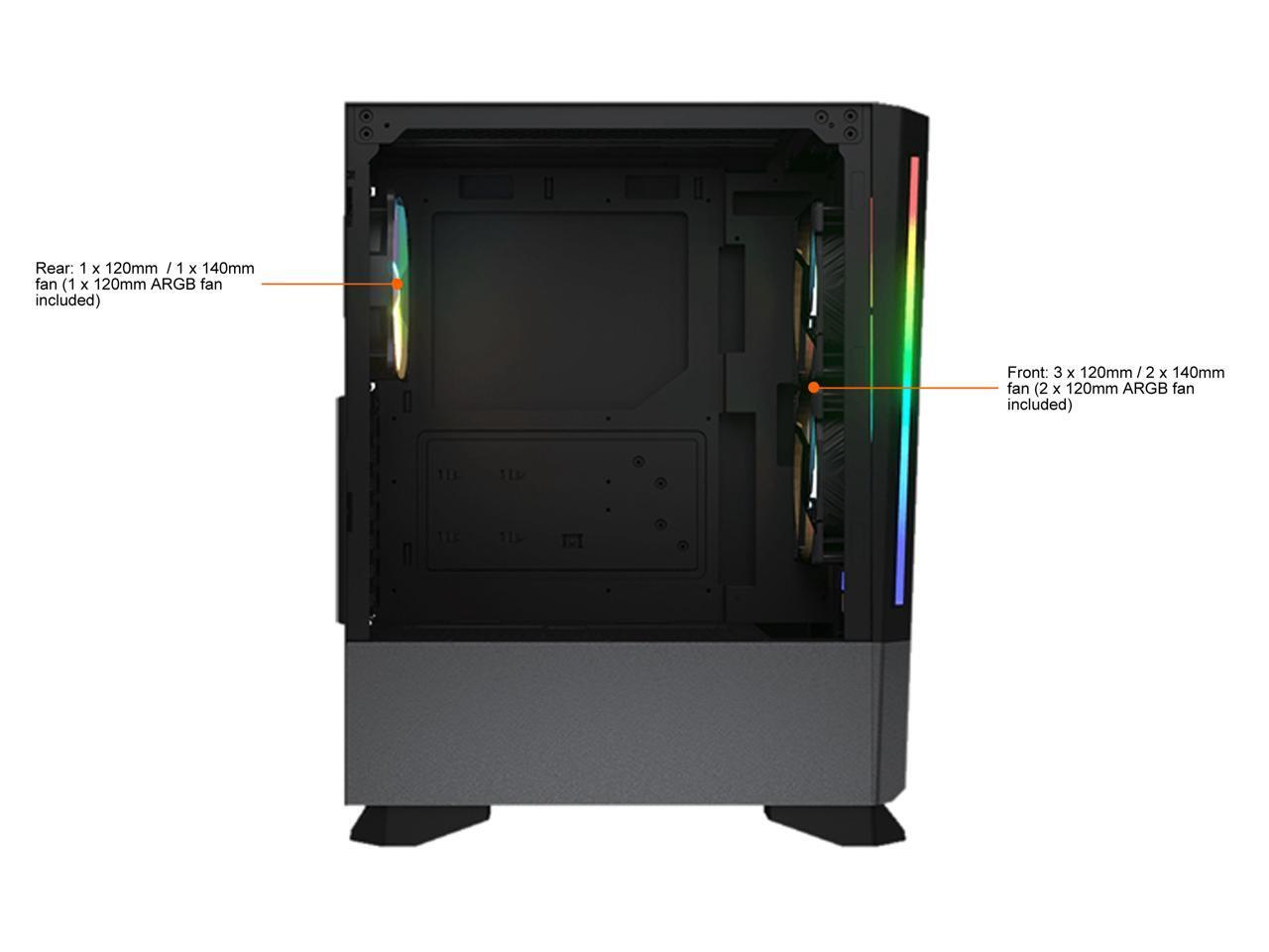Чехол для игрового компьютера COUGAR MX430 Air RGB Black ATX Mid Tower
