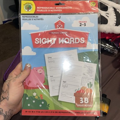 38 PC Teaching Tree Reproducible Worksheets Sight Words New Grades K-1 New