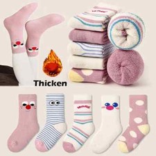 Baby Girls Socks Winter Thermal Thick Cotton Socks Cartoon Socks Kids Stockings