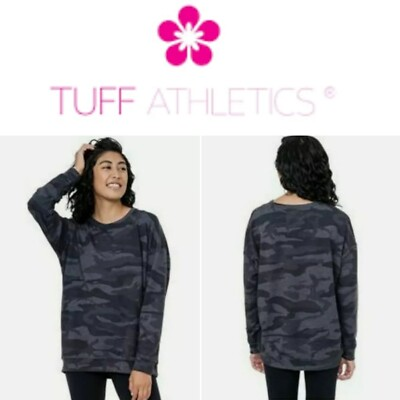 #ad #ad NEW WOMENS TUFF ATHLETICS CREWNECK TENCEL LIGHTWEIGHT SWEATSHIRT SOFT Campo $11.33