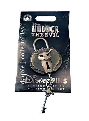 2023 Disney Parks Unlock The Evil Villains Jafar Aladdin Dangle Key LE Pin