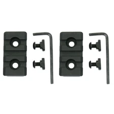 2 PCS M-Lok 3 Slots Picatinny Weaver Rail Section Aluminum - 1.5 inch