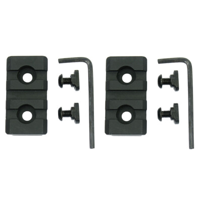 2 PCS M-Lok 3 Slots Picatinny Weaver Rail Section Aluminum - 1.5 inch