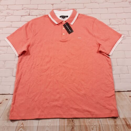 Michael Kors Polo Shirt Mens Size XL Coral Cotton NEW
