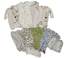 Baby Size 0-6m Boys Sleep Outfits Lot Of 9 Swaddle Me Carters Mix Brands