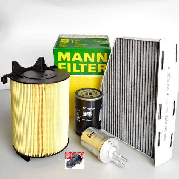 Mann-Filter Filtersatz Aktivkohlefilter FüR A3 Altea Octavia Golf 1.6 ÖLablass-image
