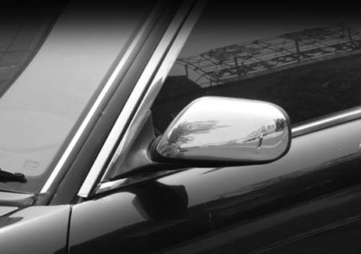 Chrome Mirror Cover 2pcs Finisher Set for Jaguar XJ8 XJR 1998-2003 models