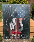 Marlin Firearms Lever Gun American Flag Metal Tin Sign Vintage Garage Bar Rustic