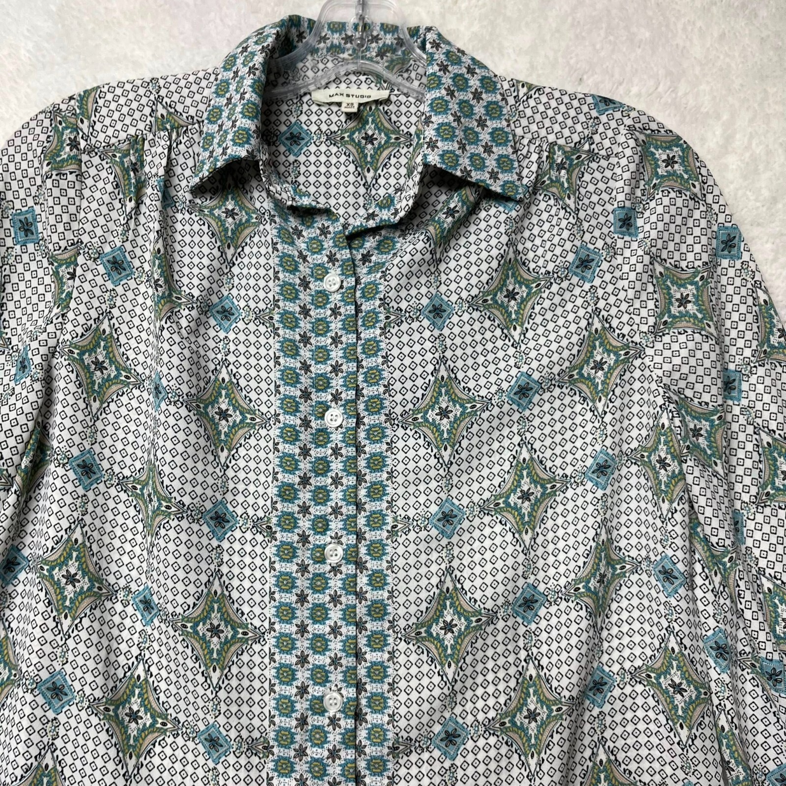 Max Studio Button Up Long Sleeve Blouse Women Siz… - image 3