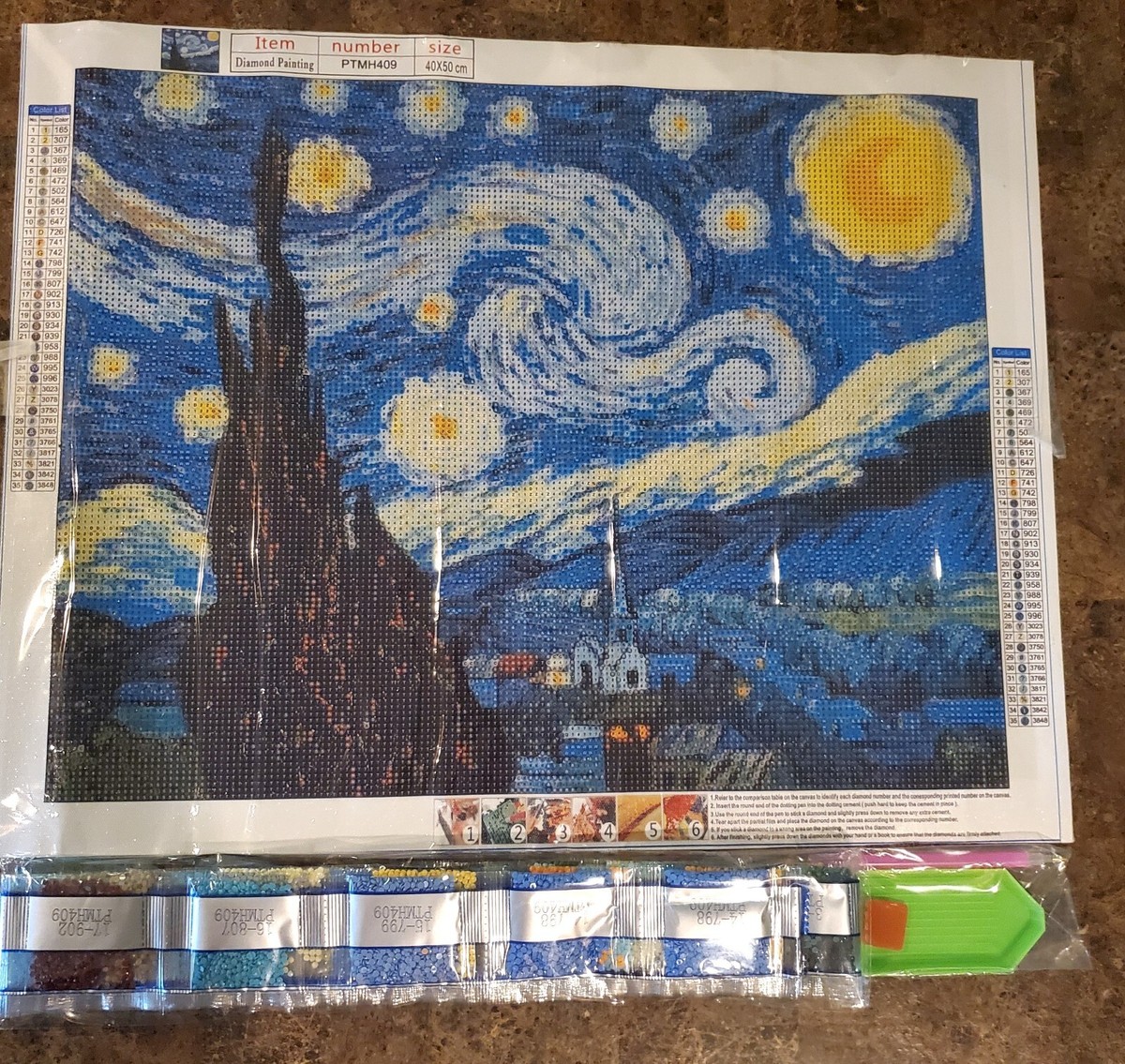 Diamond Painting Kit Starry Night Van Gogh Craft Art 16x20 | eBay