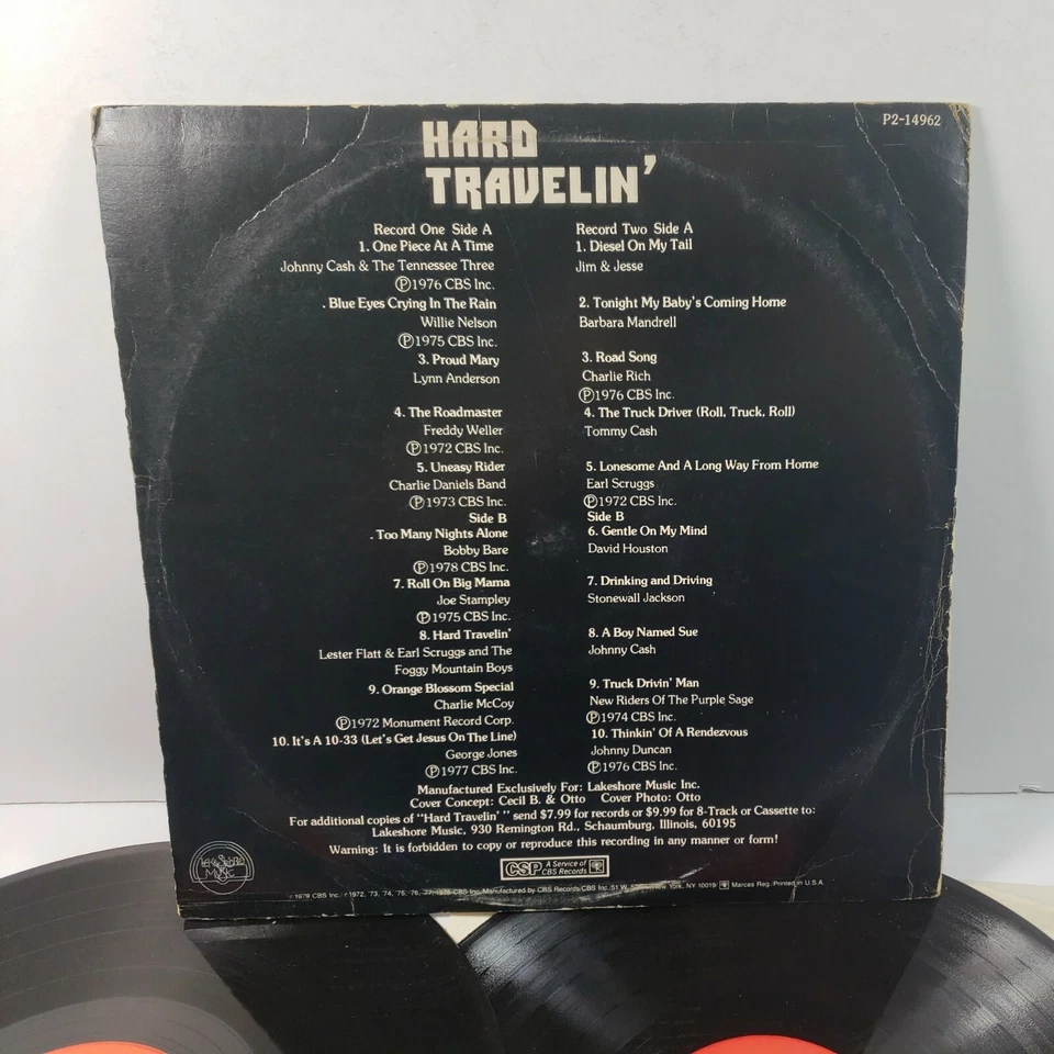 Rare County Compilation 2LP Hard Travelin' feat Johnny Cash, Willie Nelson 1979 - Image 3 of 4
