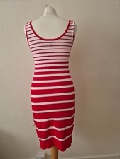 White and red sleeveless dress SIZE-M-L MANGO