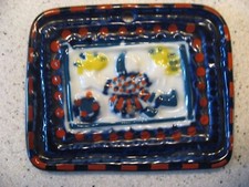 Adorno o dije navideño vintage de porcelana Sargadelos de aproximadamente 3"T x 2,5"W