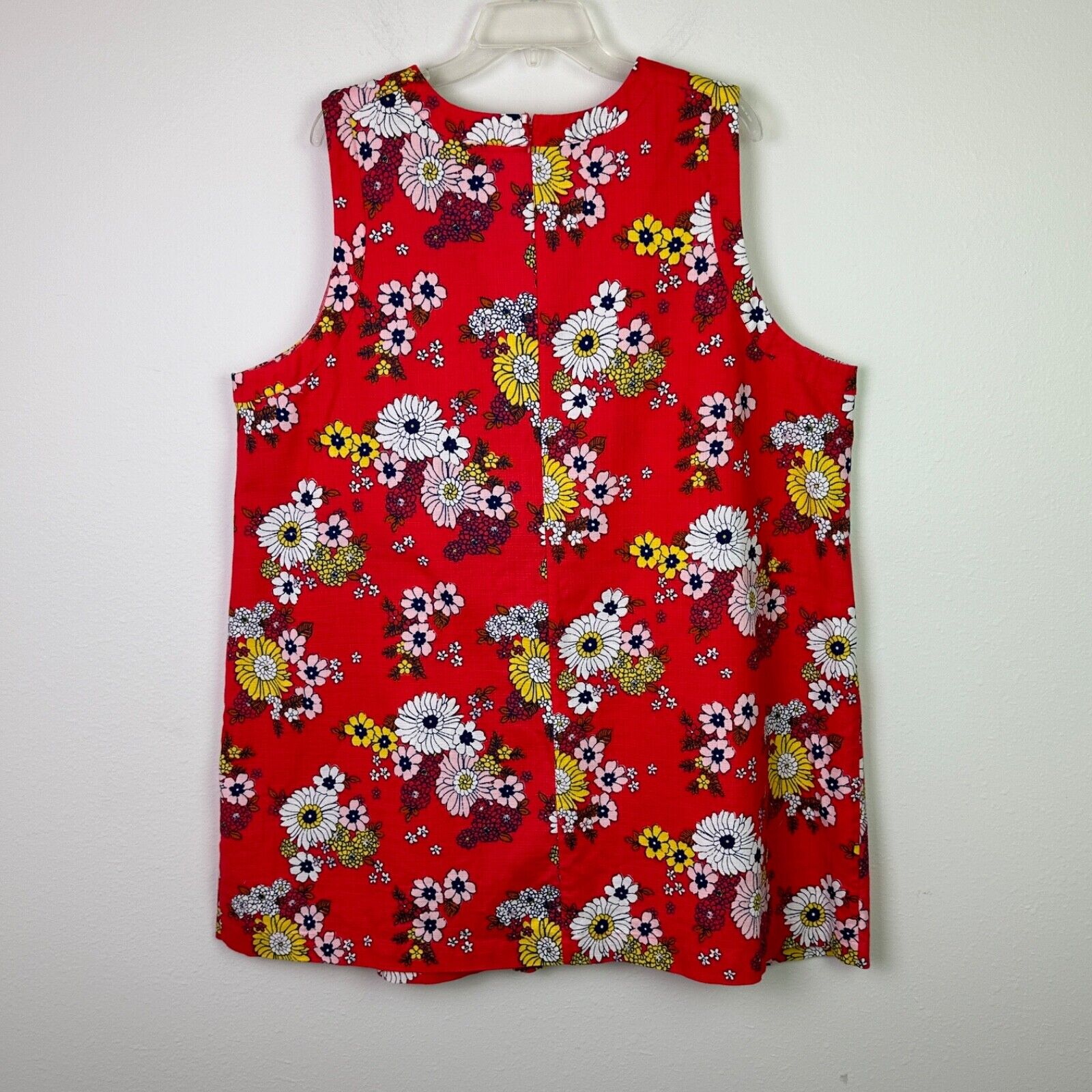 Modcloth Women's Red Floral Sleeveless Dress Plus… - image 4