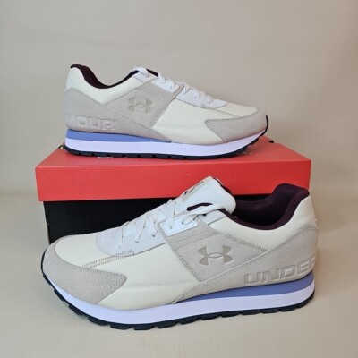 Under Armour Essential Runner Shoes Men's Size 10 White Brown Running Sneakers