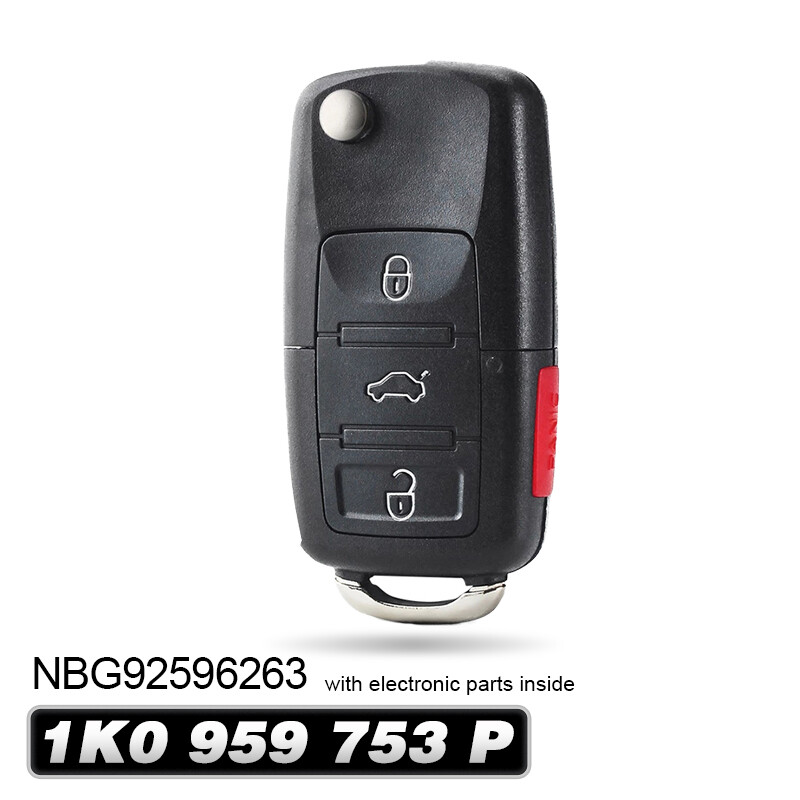 Aichiyu Flip Remote Key Fob HLO 1K0 959 753 P for Volkswagen Aichiyu Flip Remote Key Fob HLO 1K0 959 753 P for Volkswagen
