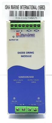 Micro Power SSMDOR2440 Diode Oring Module Redundant Power Supply 24VDC 16983