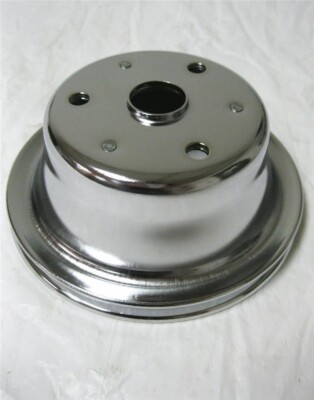 1969-1985 Small Block Chevy LWP Chrome Single Groove Lower Crankshaft Pulley SBC