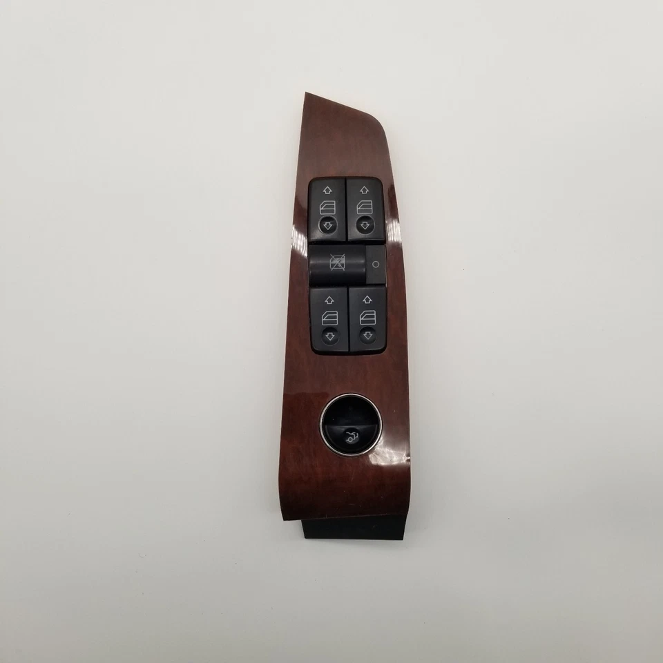 2003 - 2006 Mercedes W220 S430 S55 AMG Driver Master Window Switch Trim Wood OEM - Image 2 of 4