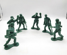 Set of 6 Greenbriar International Green Plastic Army Men Figure 4" Plastic