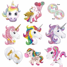 Unicorn Balloons Foil Latex Girls Birthday Party Decoration Magical Rainbow