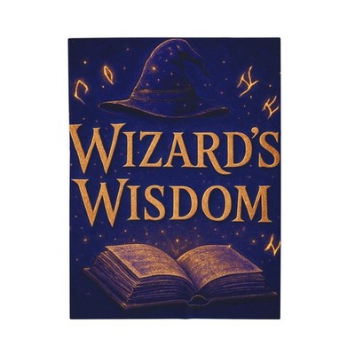 Velveteen Plush Blanket Wizard s Wisdom Magic Spells Enchantment