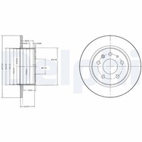 2X Delphi Bremsscheibe BG2240 FüR Mercedes R107 Klasse SL W123 W126 123 C126 190
