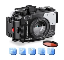 Sea frogs Waterproof Camera Housing Compatible with Olympus TG-7 IPX8 60m/196...