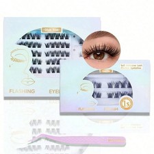 Self-Adhesive False Eyelashes, Pre-Glued Adhesive-Free Lashes In Natural Cluster
