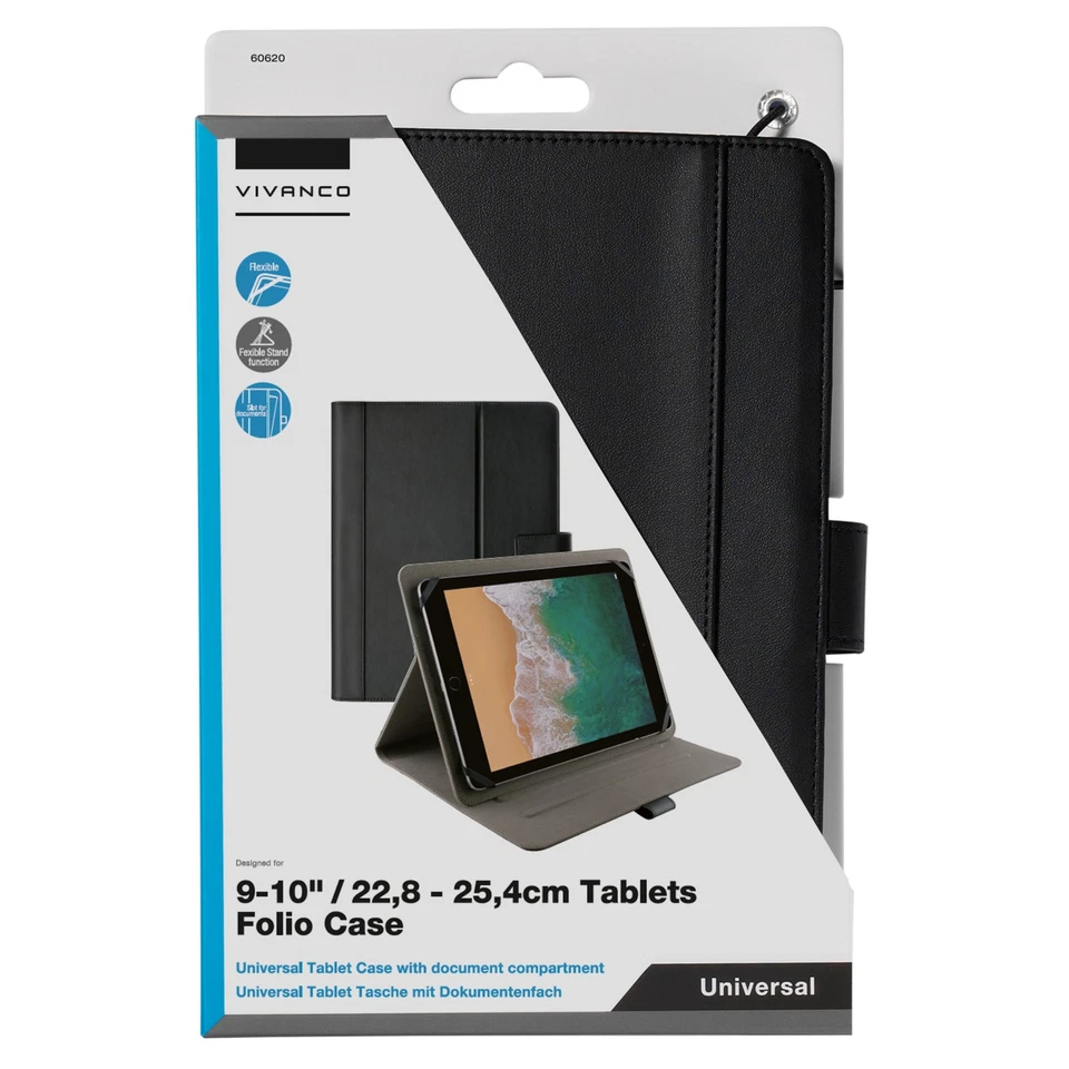 VIVANCO hochwertige Universal Tablet Schutzhülle kompatibel mit 9–10 Zoll, - Bild 3 von 4