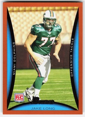 2008 Bowman Orange Jake Long Rookie #224 Dolphins RC,/250