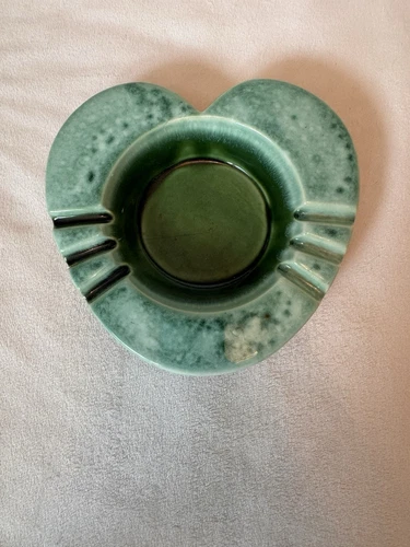 Hull Green Heart Ashtray Vintage