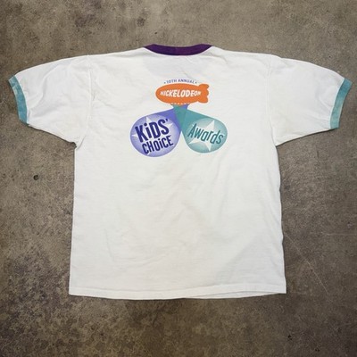 Vintage 1997 Nickelodeon Kids Choice Awards Shirt Size XL 90s 10th Annual Slime
