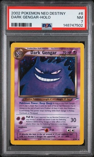 2002 POKEMON NEO DESTINY #6 DARK GENGAR-HOLO PSA 7
