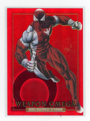 2024 Marvel Masterpieces '92 Platinum RED PMG #96 Weapon Omega 098/100