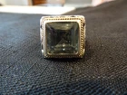 # 803- VINTAGE STERLING SILVER RING 925 AND 18K--SIZE-8