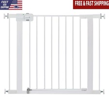 Adjustable Walk Thru Baby Gate Easy Install SecureTech Indicator Safe Durable US
