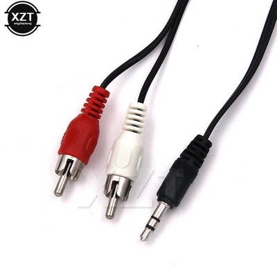 1,2 m 3,5 mm Aux zu 2RCA Stereo Y Adapterkabel AV für PC, DVD, TV, VCR, Kamera