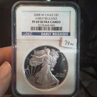Antique Vintage 2008 W American Eagle Silver Proof 1oz .999 NGC PF69 Ultra Cameo