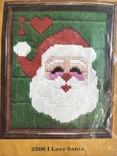 The Creative Circle "I Love Santa" 1987 Needlepoint Kit 2506 New in Package #33