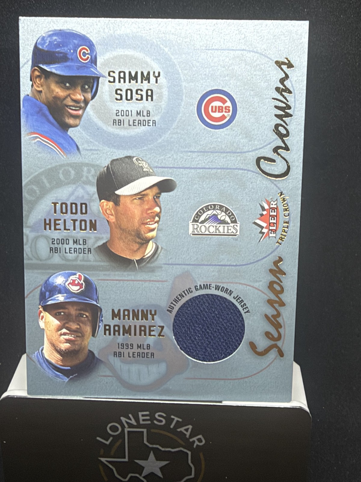 2002 Fleer Triple Crown - Season Crowns Manny Ramirez, Sammy Sosa, Todd...