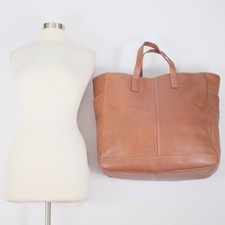 COACH weekend tote bag XL leather brown XXL travel luggage