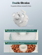 Mini Aquarium Sponge Filter, Small Fish Tank Filter Submersible Fish Filter B...