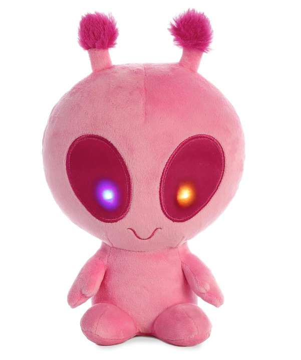 Solar Powered Light Up Alien Plush Toy - Pink