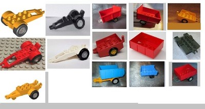 Lego Duplo Trailer Anhänger Kipper für Farm Bauernhof Baustelle Feuerwehr