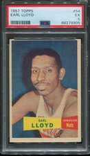1957 Topps Basketball #54 Earl Lloyd RC HOF Jackie Robinson on Nba