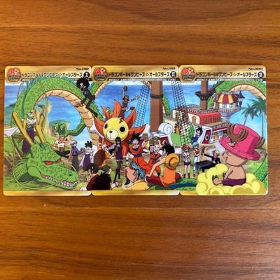 ワンピース＆ドラゴンボールDramatic Panorama Card Dragon Ball One Piece Drama Panorama Card I II III Set Jump 40th